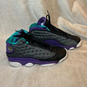 Air Jordan 13 - Girls Size 6.5 - Purple, Black Iridescent, & Teal